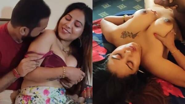 Maal Wife Hardcore Sex Cummed on Boobs