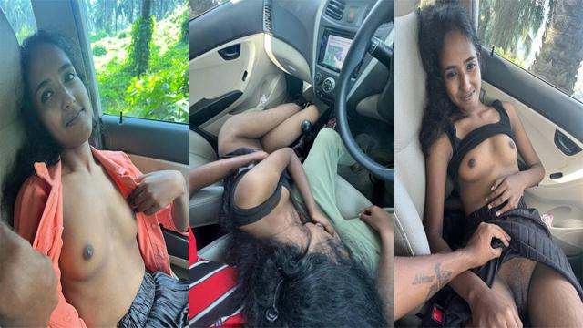 Young Slim Mallu Girlfriend Car Ride Hard Fucking Captured